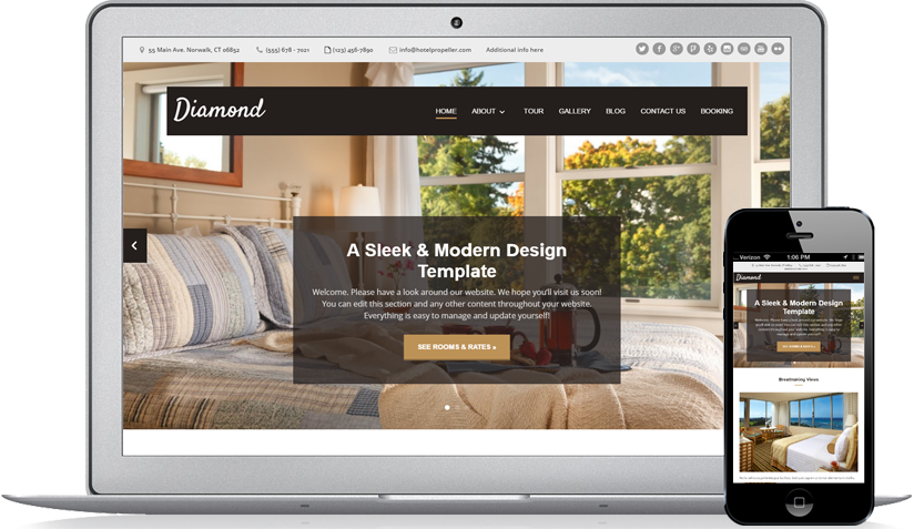 With the hotel website design, you may create your internet site